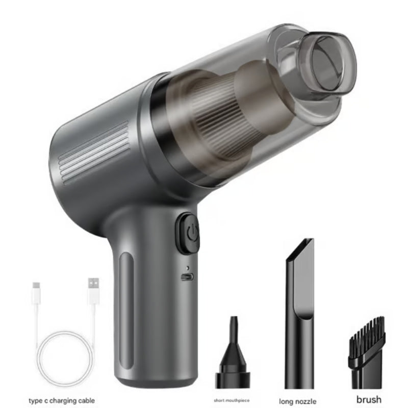 AutoVac Pro 2en1 - Aspiradora de Mano Inalámbrica Coche y Casa | Kit Completo