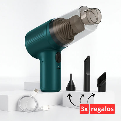 AutoVac Pro 2en1 - Aspiradora de Mano Inalámbrica Coche y Casa | Kit Completo